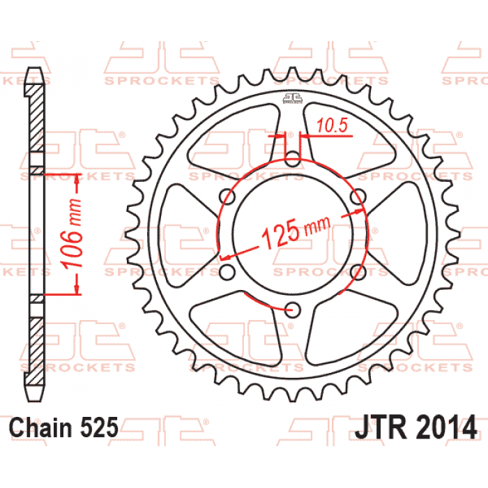 Звезда цепного привода JT JTR2014.48ZBK