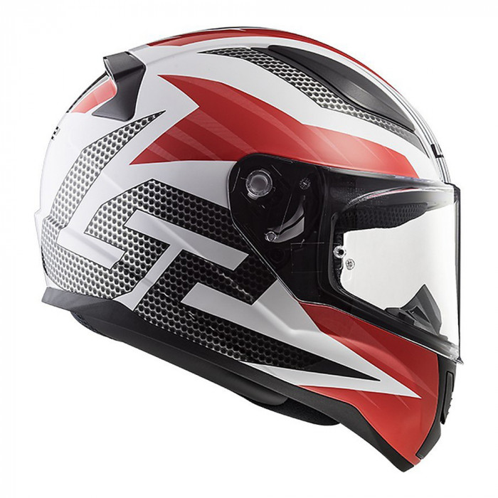 Мотошлем LS2 FF353 RAPID II GRID, бело-красный, размер L