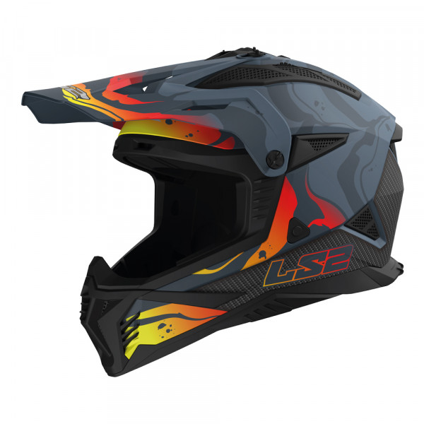 Мотошлем LS2 MX708 FAST II WASH, темно-серый матовый, размер L