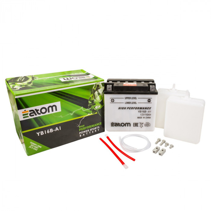Мото аккумулятор ATOM YB16B-A1 HIGH PERFORMANCE