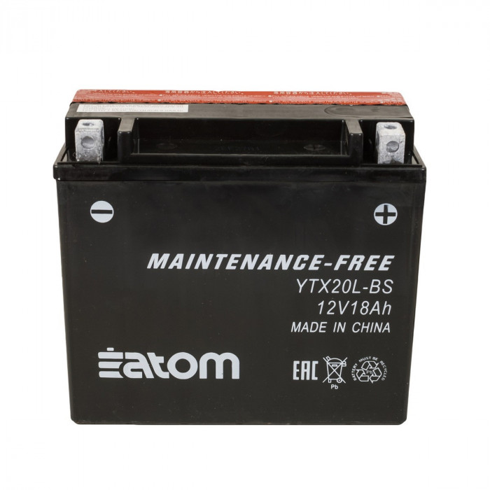 Мото аккумулятор ATOM YTX20L-BS MF