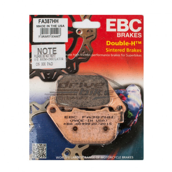 Тормозные колодки FA387HH DOUBLE H Sintered