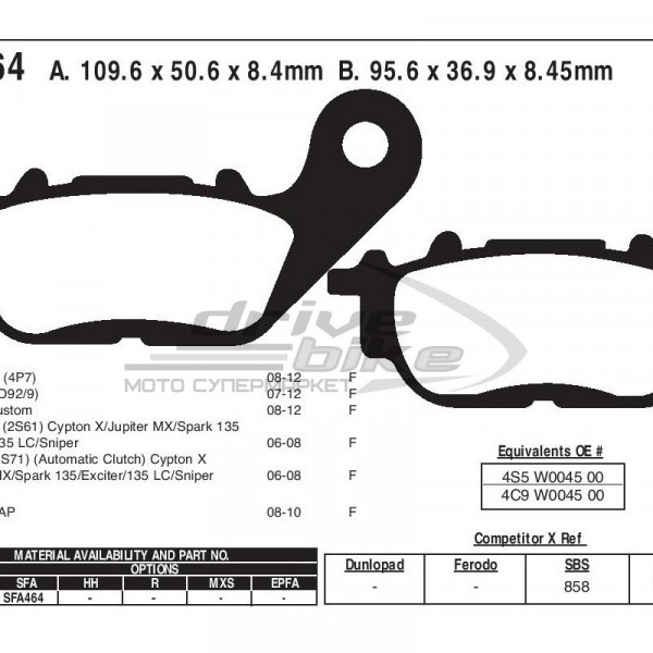 Тормозные колодки FA464