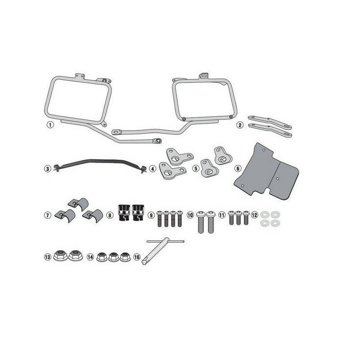 Крепеж боковых кофров GIVI PLR6408 Tiger Explorer 1200 (16-17)