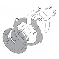 Крепеж GIVI BF14 TANKLOCK сумки на бак мотоцикла Kawasaki Ninja 300 (1