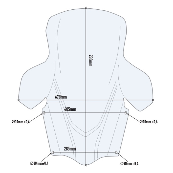 Стекло ветровое GIVI D3115ST Suzuki Burgman 400 (17-18)