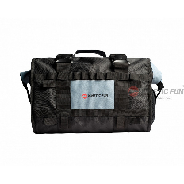 Сумка Kinetic FUN усиленная, универсальная Modul, на седло, на кофр или на бок мотоцикла, 30 литров текстиль, цвет Черный Серый