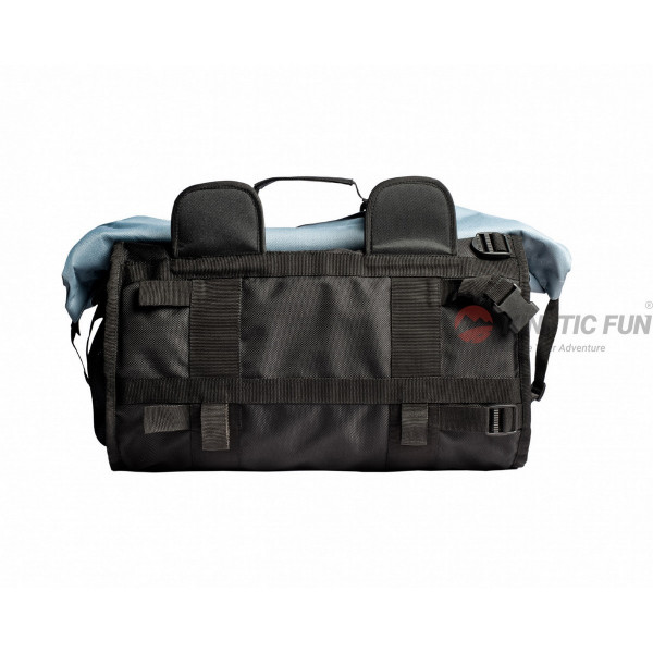 Сумка Kinetic FUN усиленная, универсальная Modul, на седло, на кофр или на бок мотоцикла, 30 литров текстиль, цвет Черный Серый