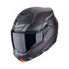 Мотошлем Scorpion EXO EXO-TECH EVO CONQUER, цвет Черный Матовый/Красный, Размер M