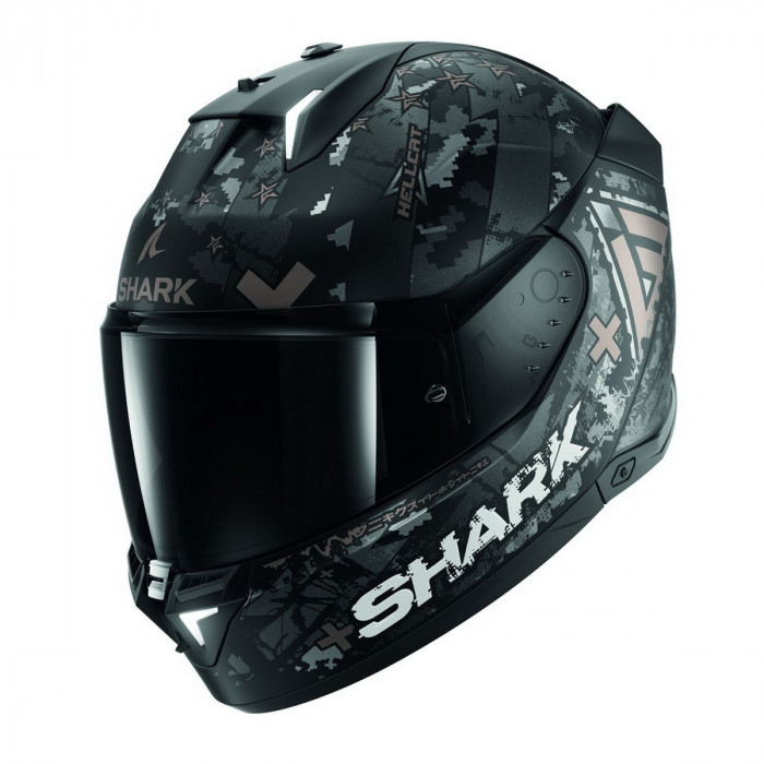 Мотошлем SHARK SKWAL i3 HELLCAT MAT, цвет Черный Матовый/Бронзовый, Размер M