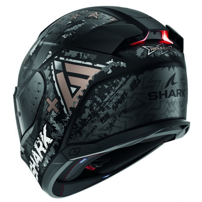 Мотошлем SHARK SKWAL i3 HELLCAT MAT, цвет Черный Матовый/Бронзовый, Размер M