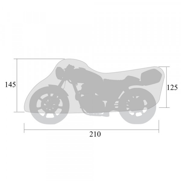 Чехол для мотоцикла Starks ROAD PLUS 210x145x125 см, цвет Черный