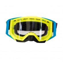 [STARKS] Кроссовые очки (маска) Модель №101 Лайм/Голубой