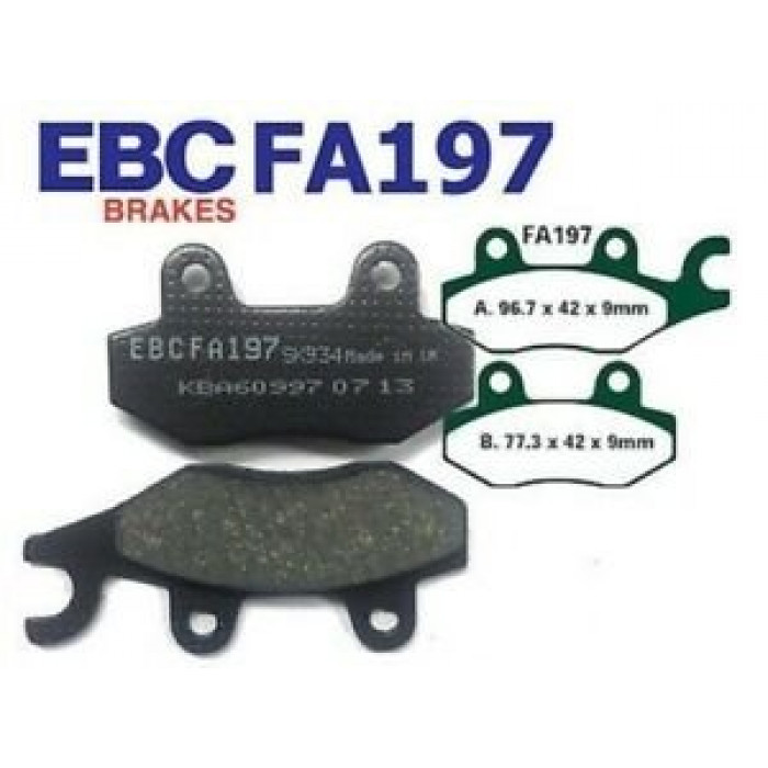 Тормозные колодки органические EBC FA197
