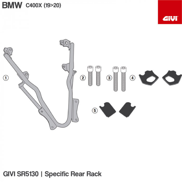 Крепеж центрального кофра GIVI SR5130 BMW C400X