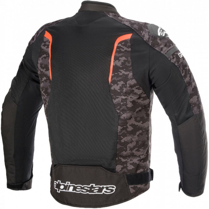 Мотокуртка Alpinestars T-GP PLUS R V3 AIR JACKET, черно-камуфляжно-красный, размер 3XL