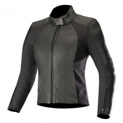 Мотокуртка кожаная Alpinestars VIKA V2 WOMEN'S LEATHER JACKET, черный