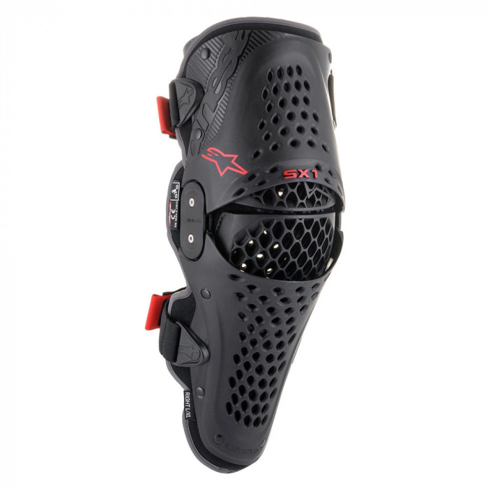 Защита колена Alpinestars SX-1 v2 KNEE PROTECTOR, черно-красный, размер 2XL
