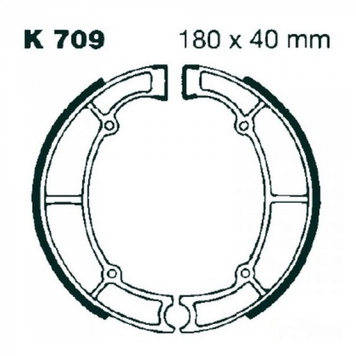 Тормозные колодки барабанный тормоз EBC K709