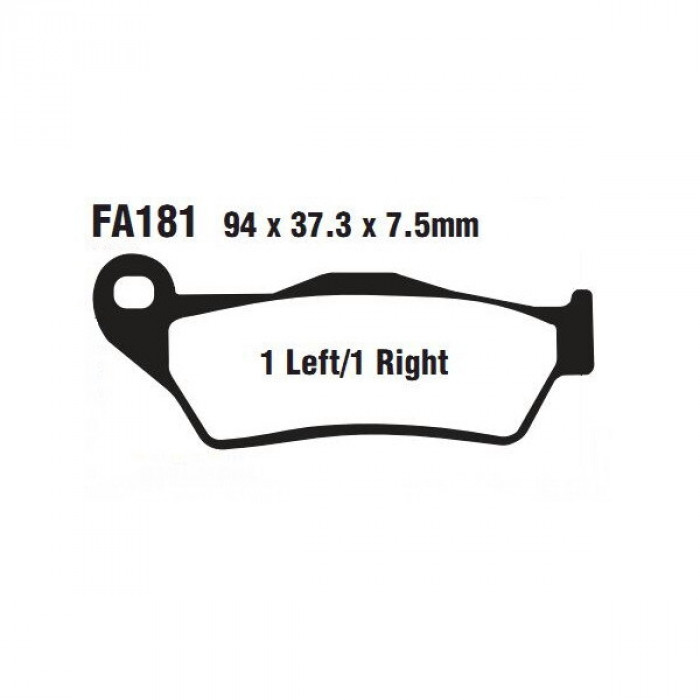 Тормозные колодки синтетические EBC FA181R для квадроциклов