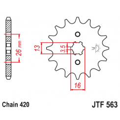 Звезда цепного привода JT JTF563.13