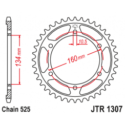 Звезда цепного привода JT JTR1307.43