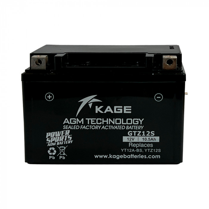Аккумулятор KAGE YT12A-BS, YTZ12S