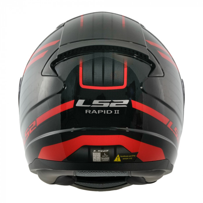 Мотошлем LS2 FF353 RAPID II CIRCUIT черно-красный, 2XL, глянцевый, чёрный, красный