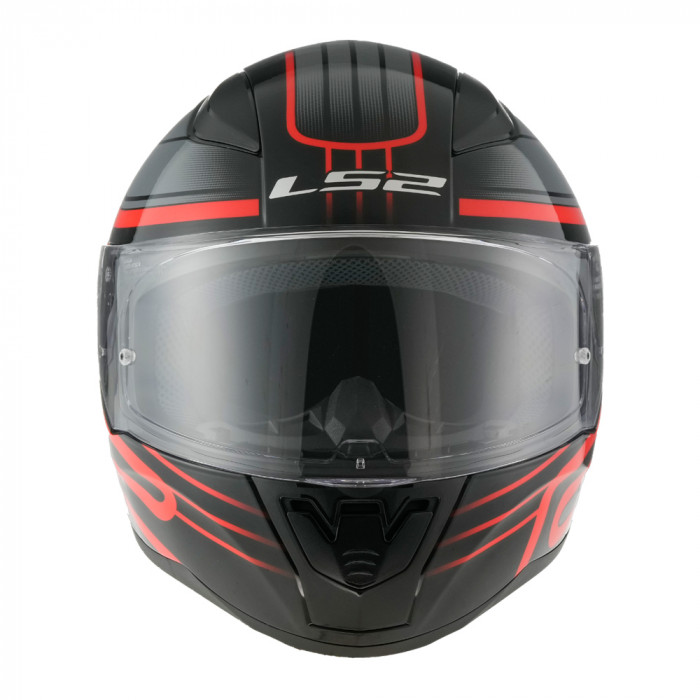 Мотошлем LS2 FF353 RAPID II CIRCUIT черно-красный, 2XL, глянцевый, чёрный, красный