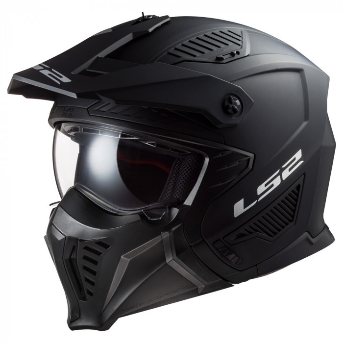 Мотошлем LS2 OF606 DRIFTER Solid, черный матовый, размер 2XL