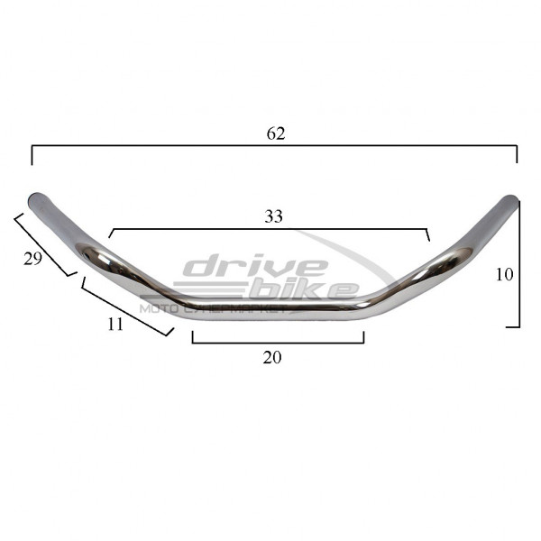 Руль универсальный стальной EMGO Pre-77, цвет Хром