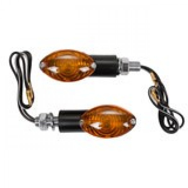 Поворотники (пара) мини 'слеза' EMGO CATEYE, цвет Оранжевый, цвет Черный