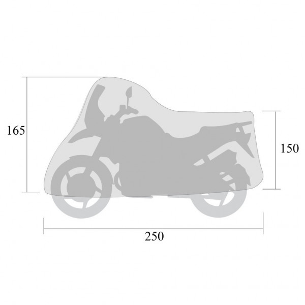 Чехол для мотоцикла Starks TOURENDURO 250x165x150 см, цвет Черный