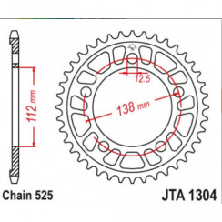 Звезда цепного привода JT JTA1303.41BLK