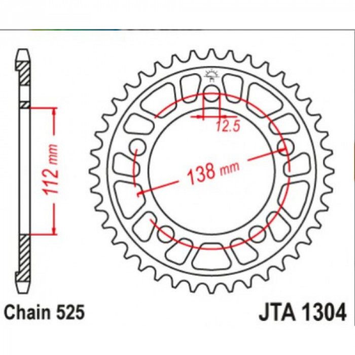 Звезда цепного привода JT JTA1303.41BLK