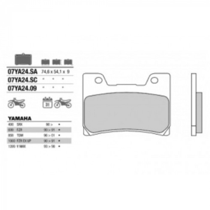 Тормозные колодки Brembo 07YA24SA