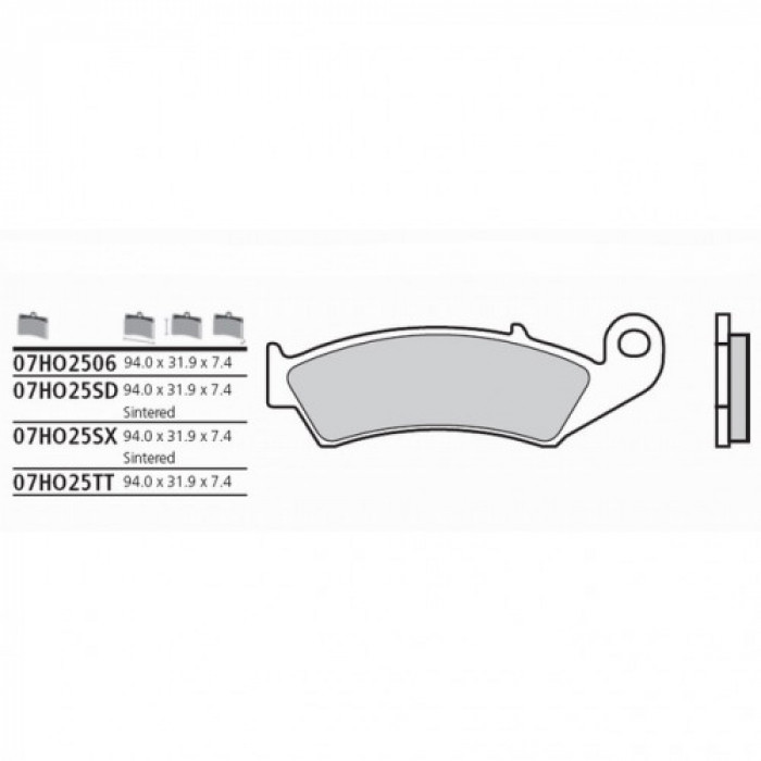 Тормозные колодки Brembo 07HO2506