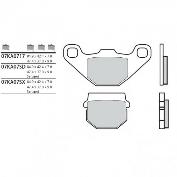 Тормозные колодки Brembo 07KA0717