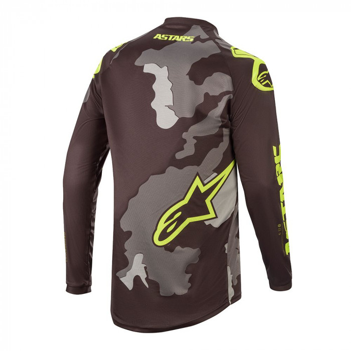 Джерси Alpinestars RACER TACTICAL JERSEY, черно-серо-камуфляжно-оранжевый, размер S