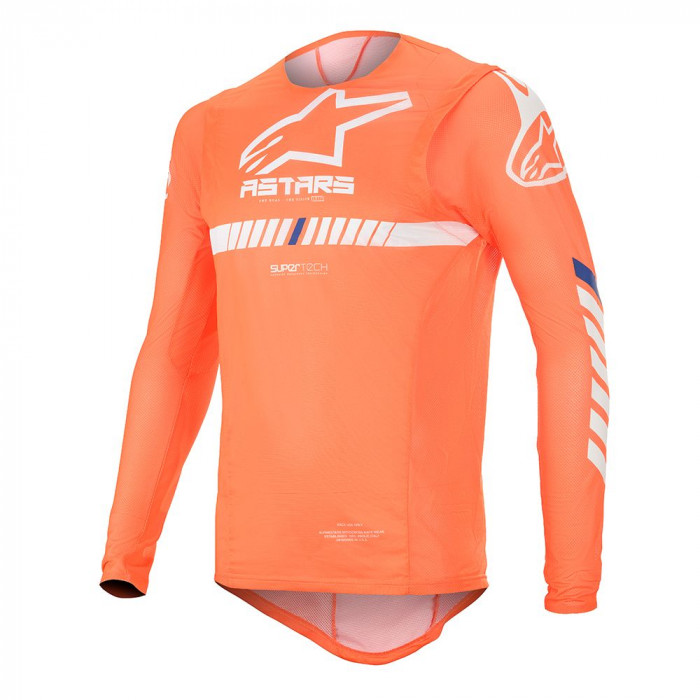 Джерси Alpinestars SUPERTECH JERSEY, оранжево-бело-синий, размер L