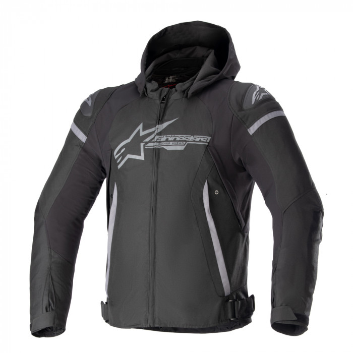 Мотокуртка Alpinestars Zaca Waterproof, черно-серый, размер 2XL