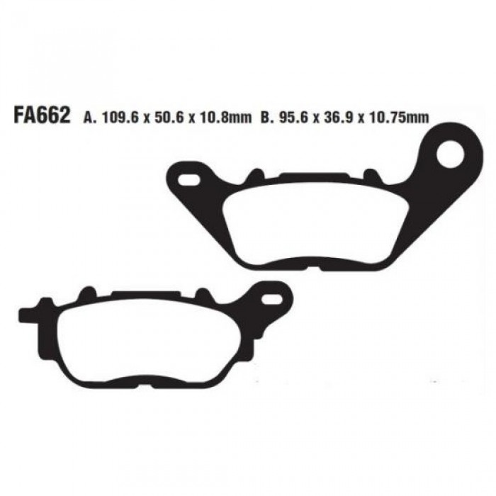 Тормозные колодки органические EBC FA662
