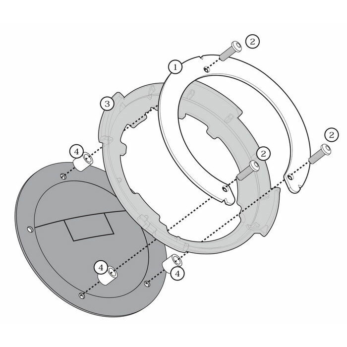 Крепеж GIVI BF27 TANKLOCK сумки на бак мотоцикла Yamaha MT-10 (16-18)