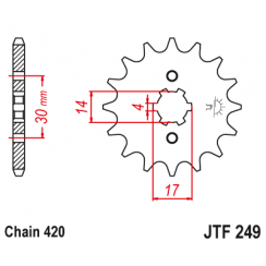 Звезда цепного привода JT JTF249.15