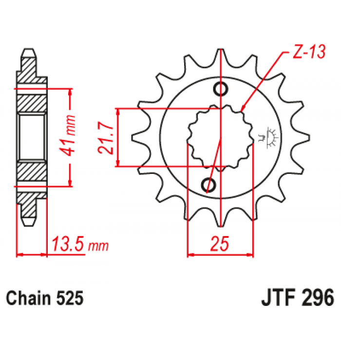 Звезда цепного привода JT JTF296.15