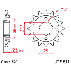 Звезда цепного привода JT JTF511.15RB