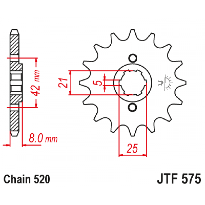 Звезда цепного привода JT JTF575.15