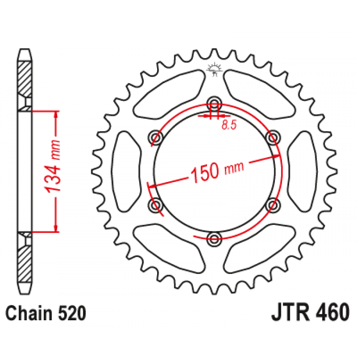 Звезда цепного привода JT JTR460.47