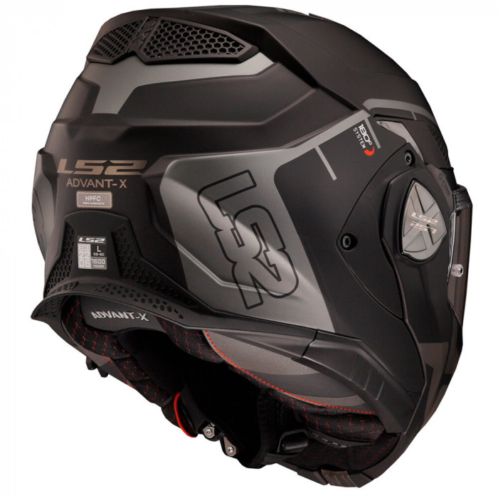 Мотошлем LS2 FF901 ADVANT X METRYK, черный матовый-серый, размер S