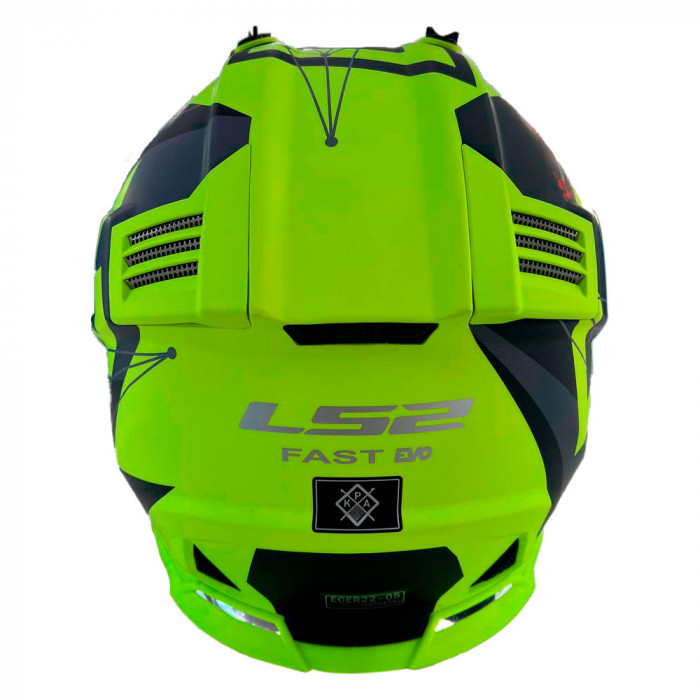 Мотошлем LS2 MX437 FAST ALPHA, желтый, размер 2XL
